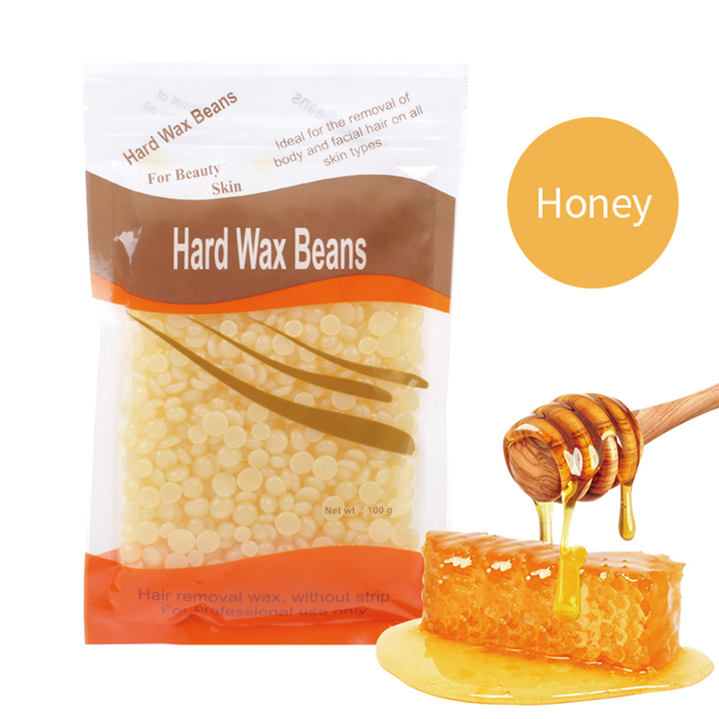 wholesal 100g hot glitter hard depilatory wax heater beans honey kit cera depilatoria private label for hair removal waxing bead