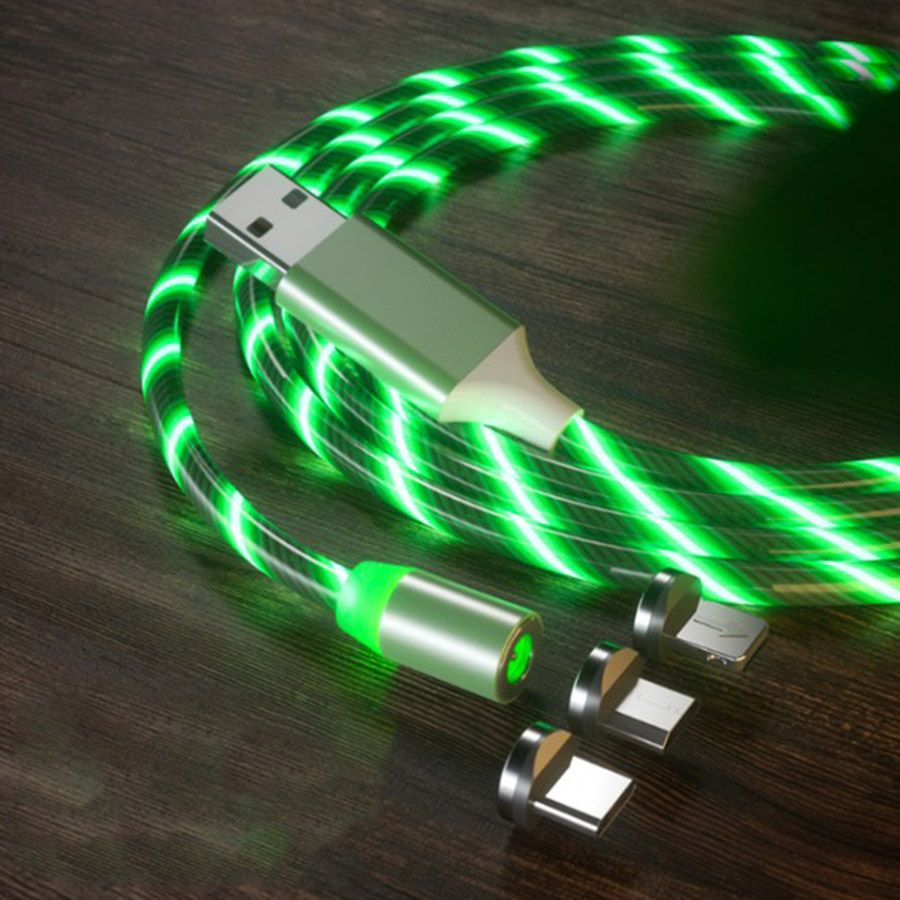 Бестселлер популярные новые продукты Быстрая зарядка USB-кабель потоковый светлый кабель для мобильного телефона USB Магнитный зарядный кабель
