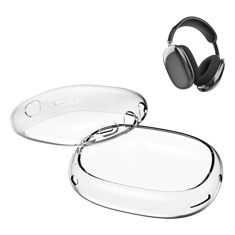 Suitable For AirPods Max Pro Wireless Headworn Bluetooth Earphones Tpu Solid Transparent Earphone Case Cover