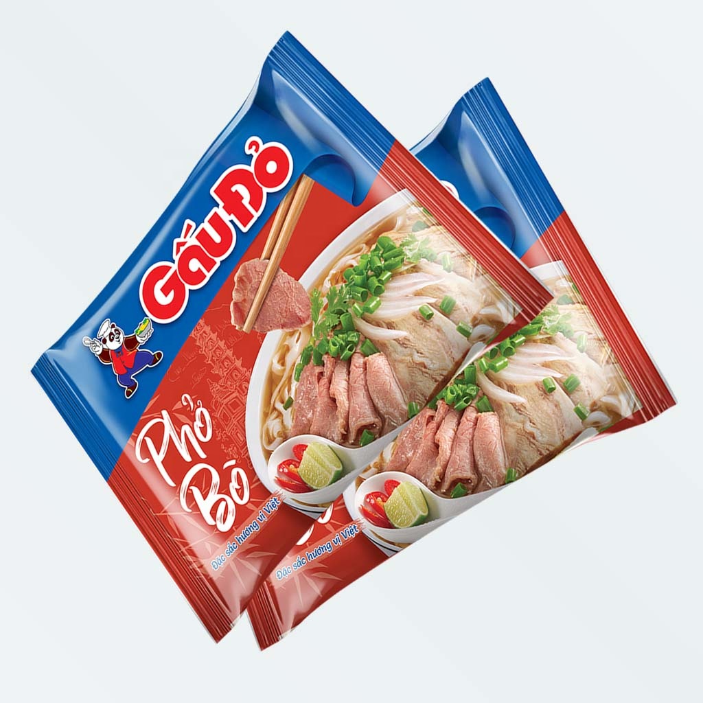 Вьетнамская вкусная здоровая и недорогая лапша быстрого приготовления (Пхо) со вкусом говядины-63 г (халяль)