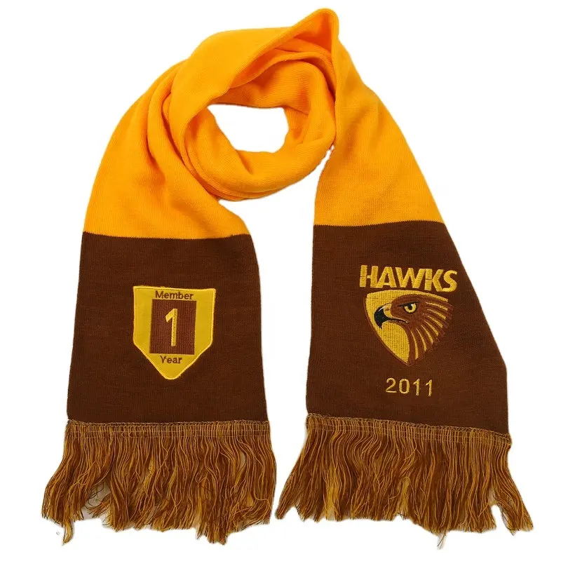 Логотип на заказ, футбольный клуб, фанаты, ачаровательный шарф, футбольная команда, зимние теплые вязаные жаккардовые акриловые шарфы