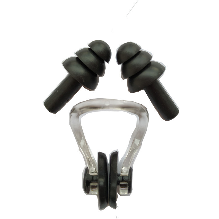Dive Swimming Protection Tools Swimming Earplug Nose Clip Set with Case Waterproof Silicone Bag Custom