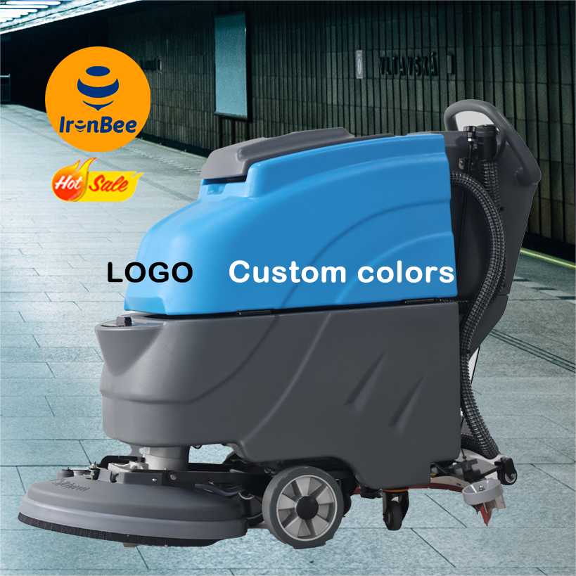 IronBee JX60 Best Price Custom Industrial Floor Scrubber Battery Walk-behind clean floor machine With CE
