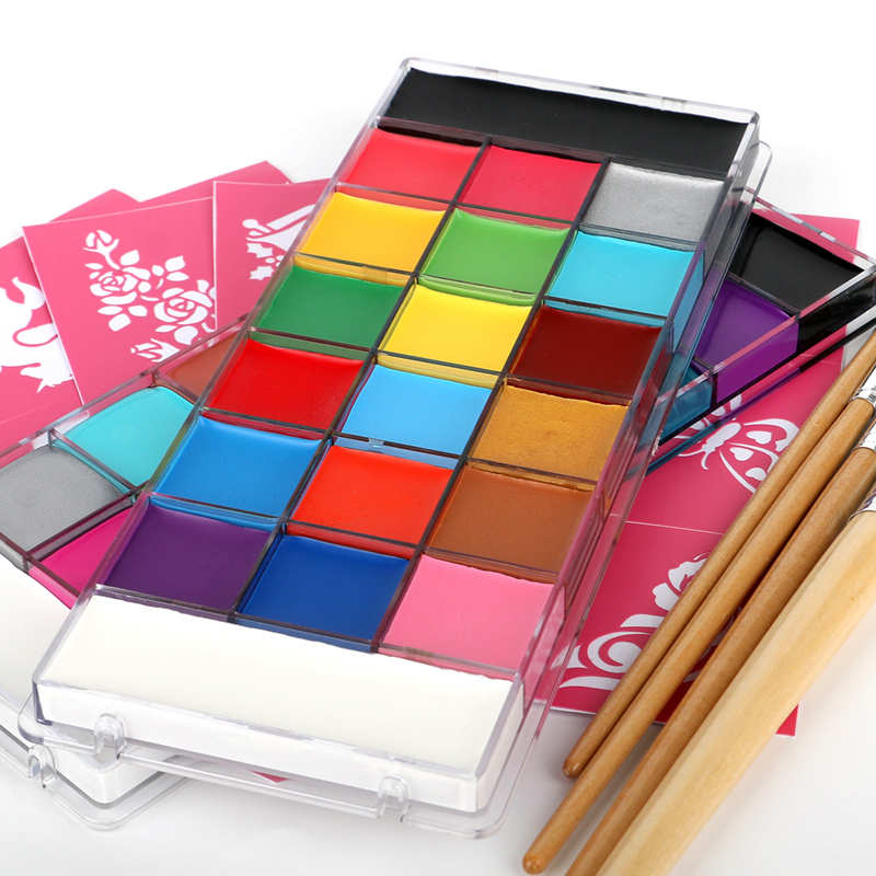 Beauty Professional Make up Set Painting Supplies Face Body Paint Oil 20 Colors Palette for Art Party Fancy