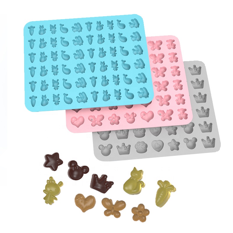 Custom Silicone Candy resin Cake Molds moldes de silicona OEM ODM 3d Jelly Biscuits Chocolate silicon Baking Molds