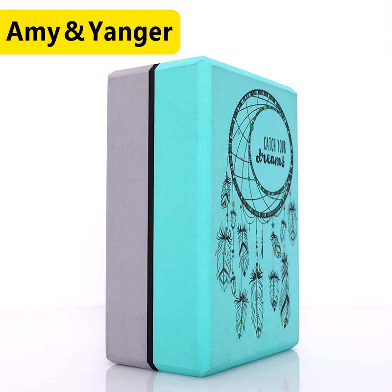 thick 469inch EVA foam yoga block high density durable custom printed yoga brick