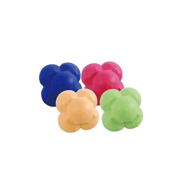 Custom Logo Silicone Handheld Massage Hexagon Reaction Ball  Random Bounce Coordination Ball