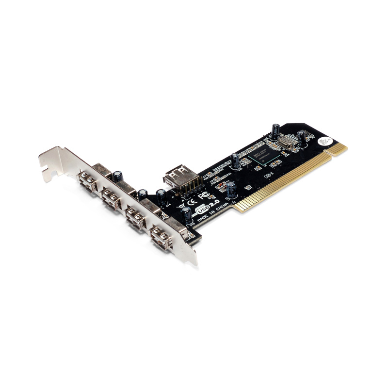 PCI USB 4+1 Ports USB 2.0 Expansion Hub Card Computer PCI USB Card