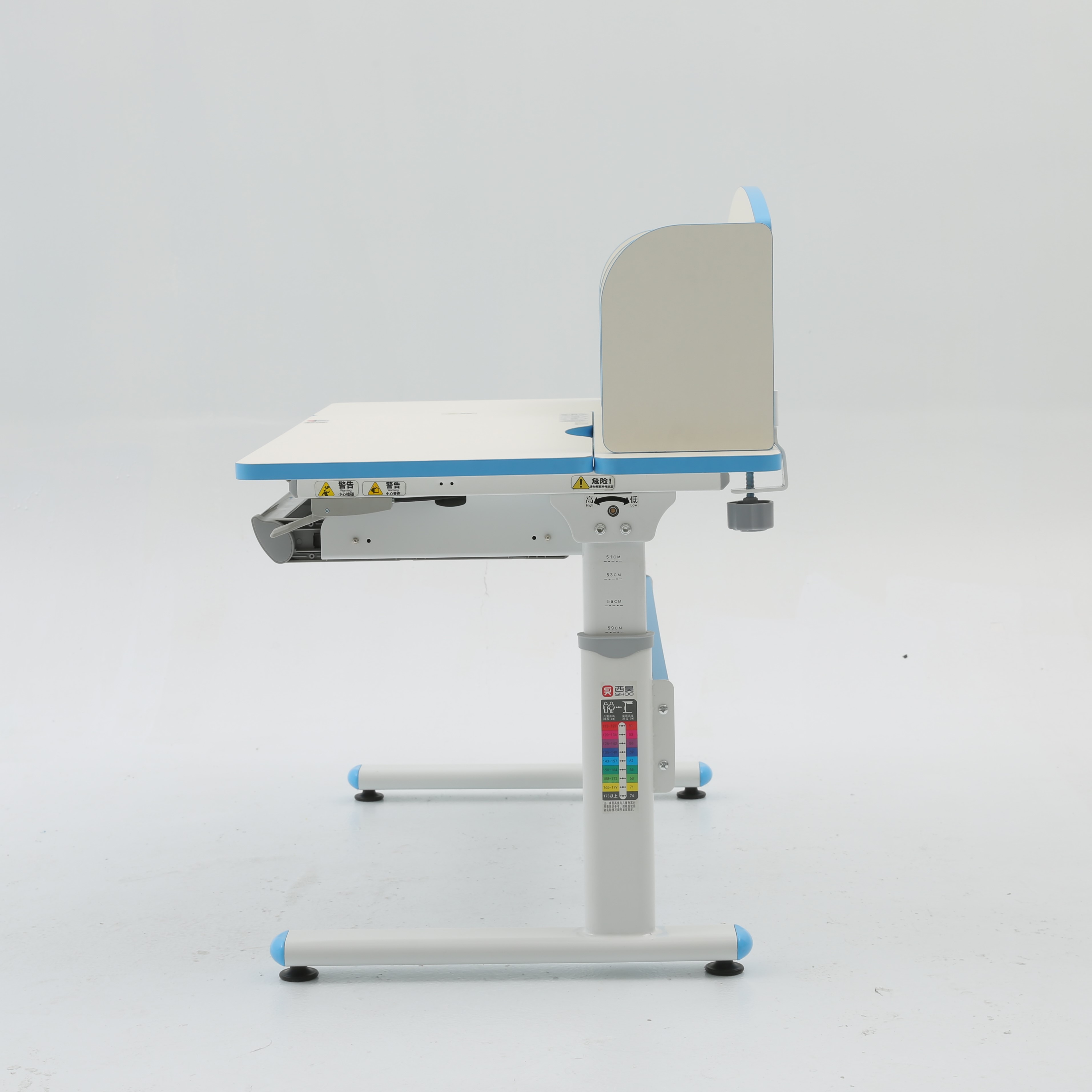 Adjustable ergonomic reading table kids solid wood study desk for children