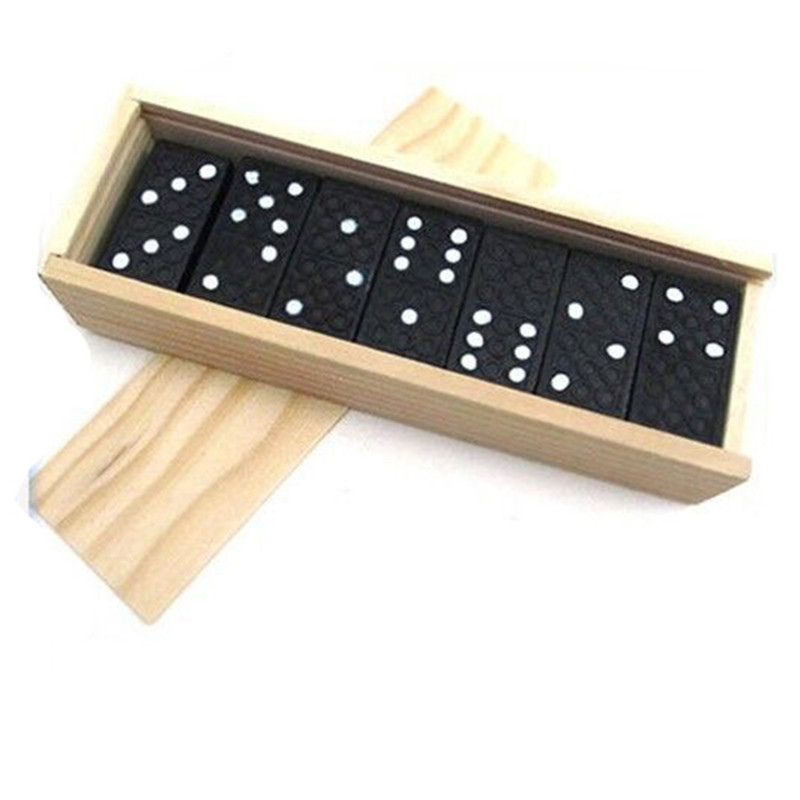 Game Domino Wooden Custom Dominoes Game Set Double Six Wooden Domino for Adult