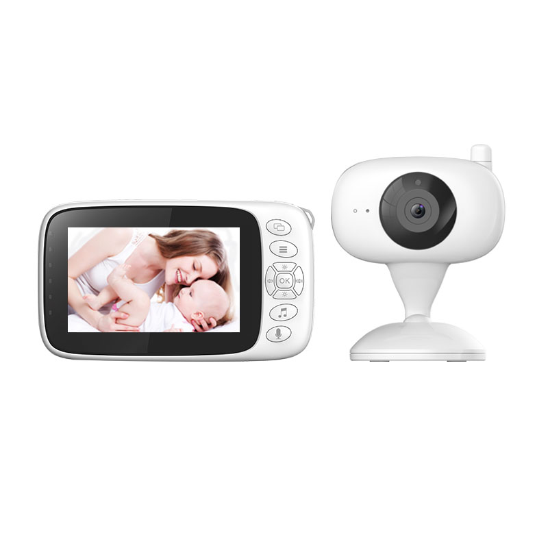 4.3 inch lcd display wireless night vision nightlights temperature nanny camera video baby monitor wholesale