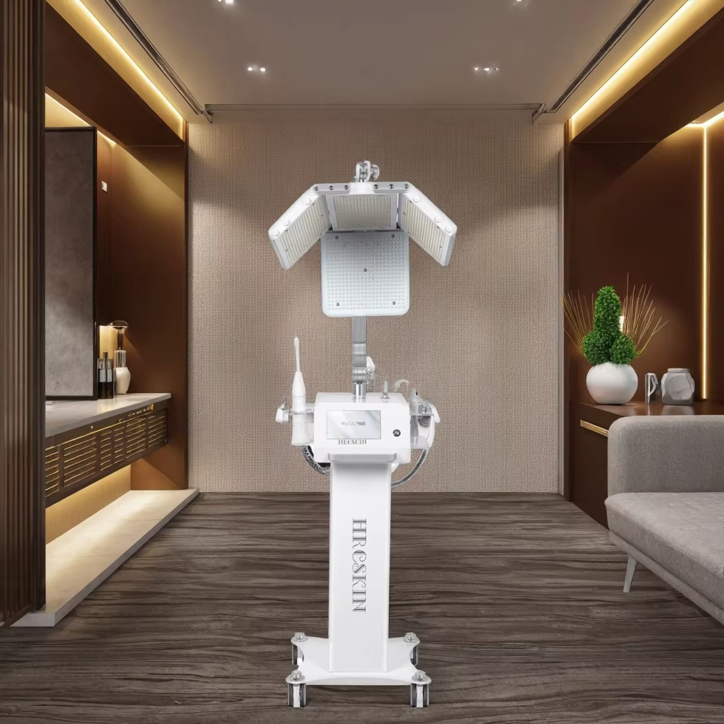 Professional Megapixel Digital Scalp Analyzer Vertical LED Lamp Photon Care Body Red Laser Hair Growth Machine Beauty Equipment