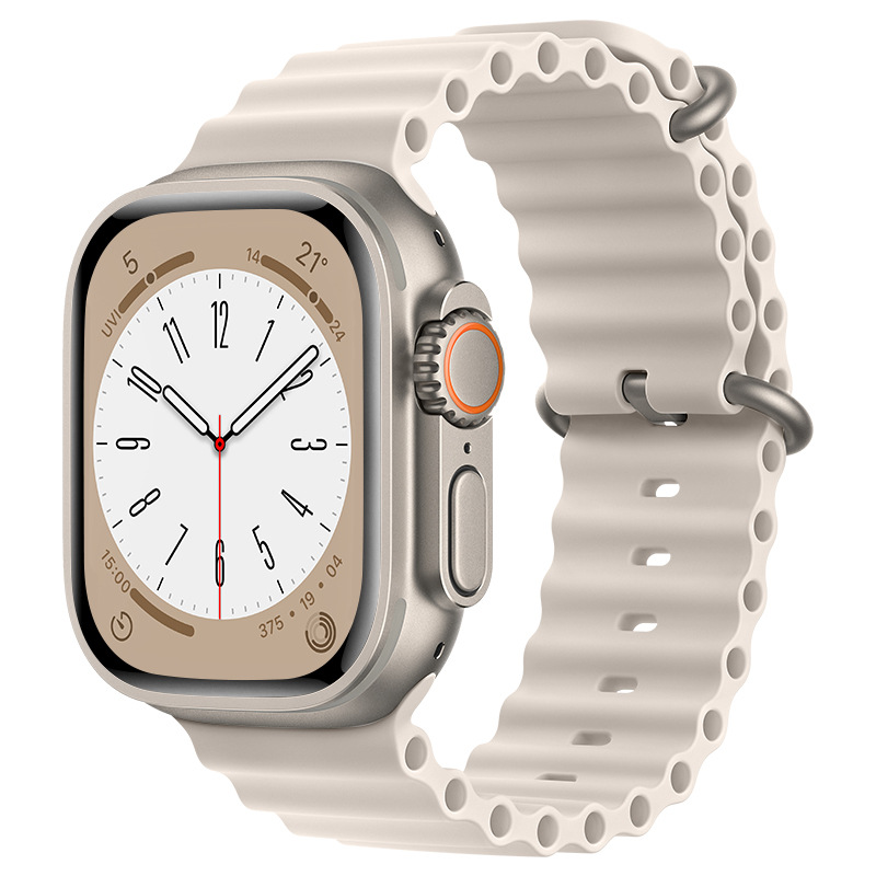Мягкий силиконовый ремешок Ocean для Apple Watch, горячая Распродажа, ультра, 49 мм, 45 мм, 44 мм, 42 мм, 41 мм, 40 мм, 38 мм