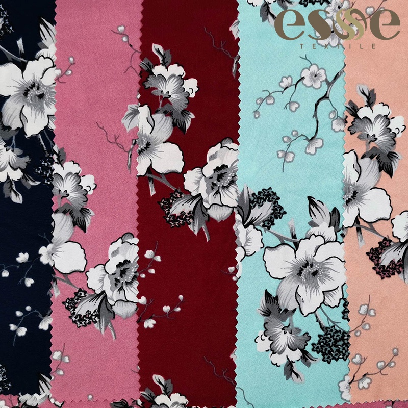ESSE TEXTILE 75D DTY 2 сторона кисти печати спандекс ткань для платья tela dbp полиэстер