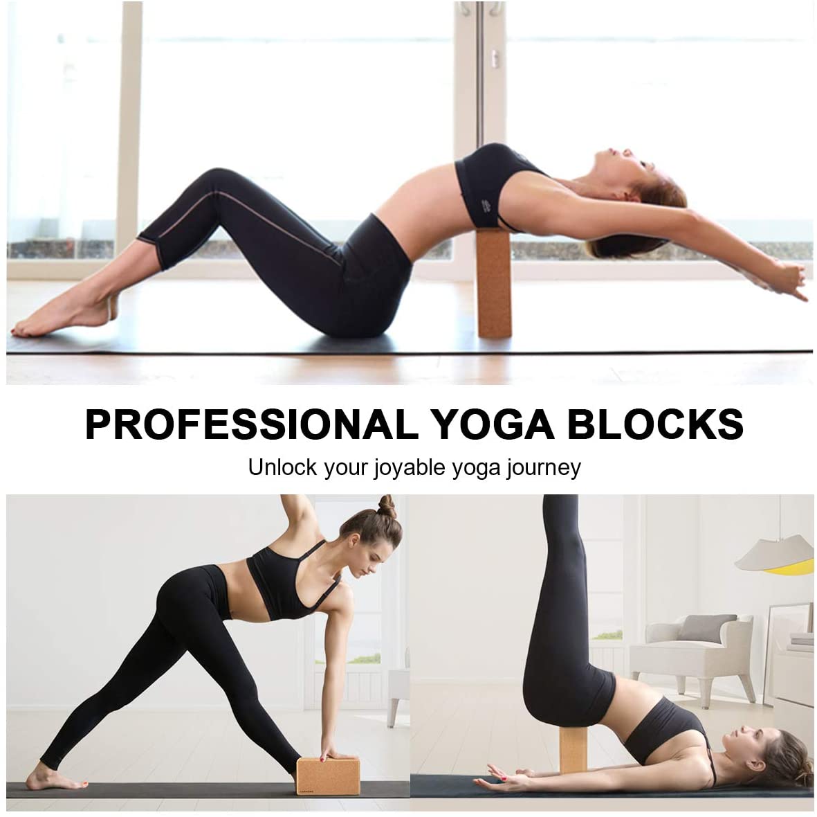 Factory Supply Yoga Block Logo Lightweight Wooden Brick for Home Exercise