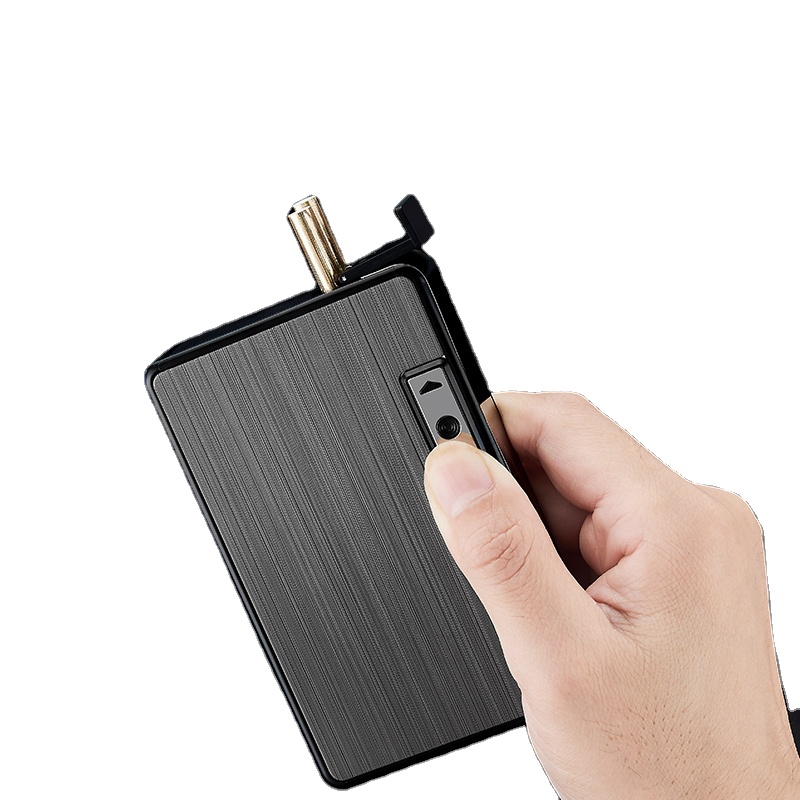 Hot sale cigarette case with lighter customized medium cigarette exclusive Integrated cigarette case with usb charging lighter