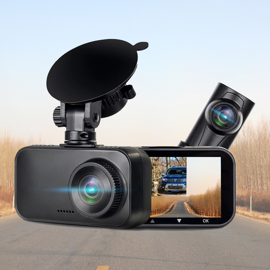 Fhd 1080P Автомобильный видеорегистратор с двойным объективом Sony датчик ночного видения Автомобильная камера система двойной видеорегистратор