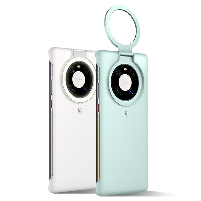 Чехол для мобильного телефона Huawei Mate 40 Pro, защитный чехол с кольцевым мигающим светом, с передней и задней подсветкой, для селфи и прямой трансляции, с обратной зарядкой
