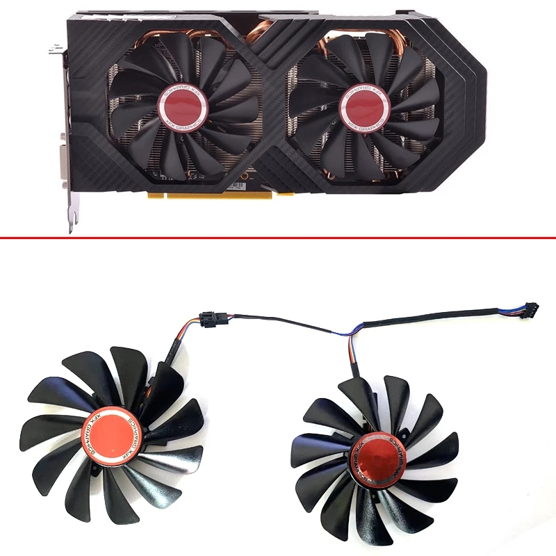 Новый 95 мм 4PIN 0.45A DC 12V Вентилятор охлаждения FDC10U12S9-C CF1010U12S RX 580 GPU вентилятор для XFX RX 590 RX 580 VGA охлаждения заменой вентилятора