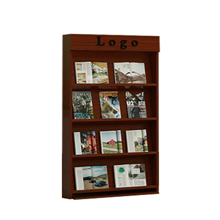 Floor type magazine and newspaper rack 3 layers drawing display rack office information folder bookshelf