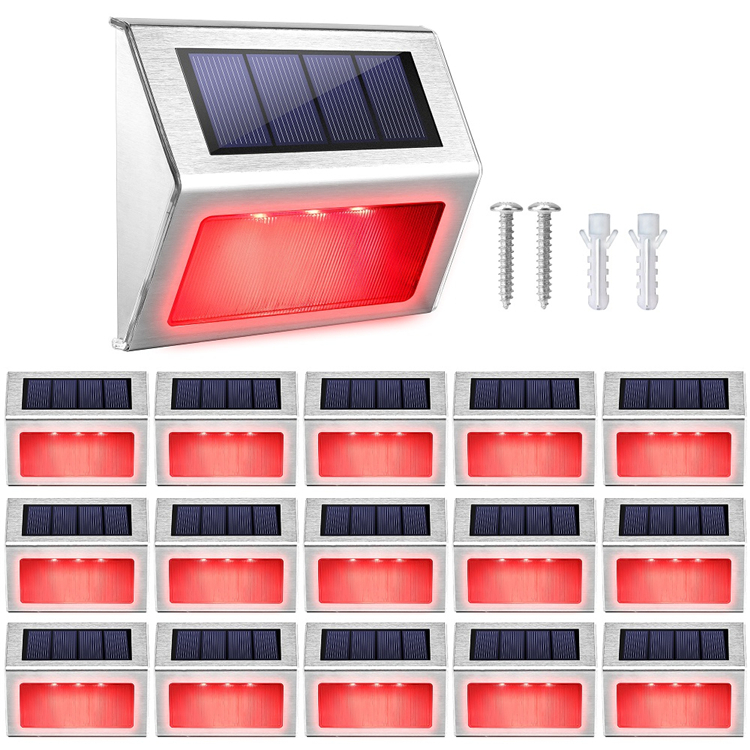 JACKYLED New Design Stainless Steel Fancy Led Stairs Step Outdoor Waterproof Red Stair Light