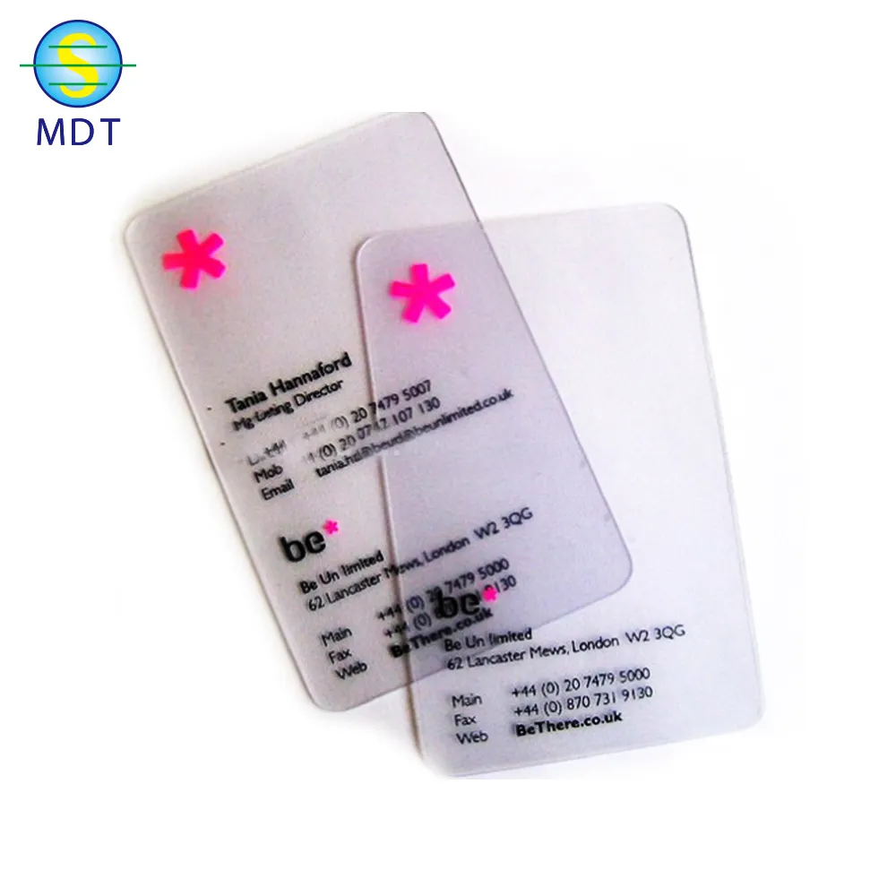 MDT NOV 13 clear transparent business card