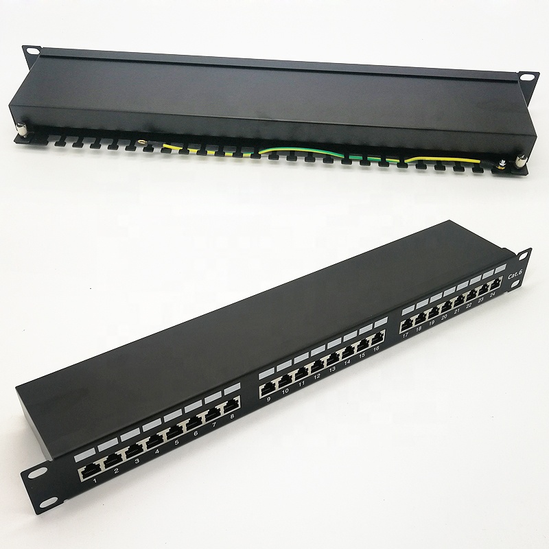 Оптовая продажа премиум 24-портовый Cat6 экранированный 1U патч-панели/мультимедиа гашения патч-панель для Keystone Jack