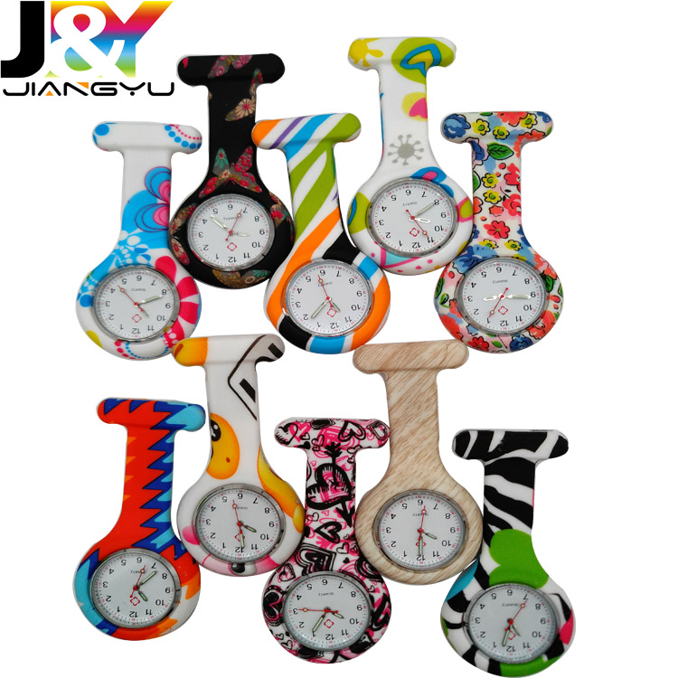 JiangYu Full print silicone nurse fob watch (SN5001-5010)
