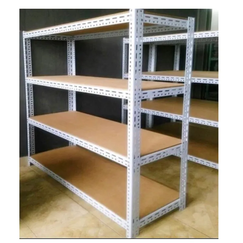 Modern Design Home Storage Shelf Slotted Angle Shelving Living Room Storage Metal Racks