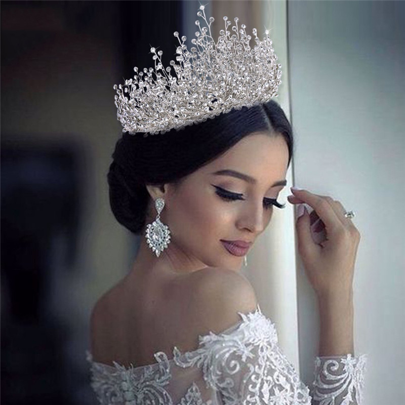 Bride Hair Jewelry Rhinestone Hair Accessories Hair Band Wedding Crown Tiara Crystal