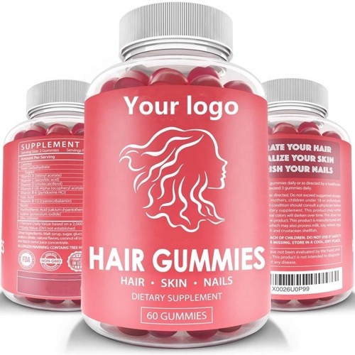 2021 Amazon Hot Wholesale Price Vitamins Biotin Candy Support Hair Skin Nail Growth Collagen Collagen Gummies