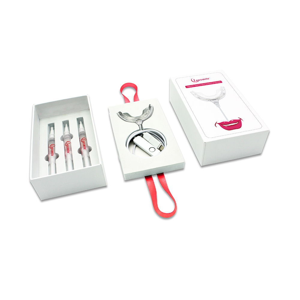New Luxsmile Smart Timing Bleaching Light Private Label Teeth Whitening Kit With Bleaching Pen
