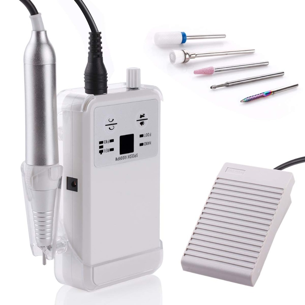 Professional Nail Drill Machine Rechargeable 30000RPM Electric Nail File Remove Nail Gel Polish Extension Gel Tool Yimart
