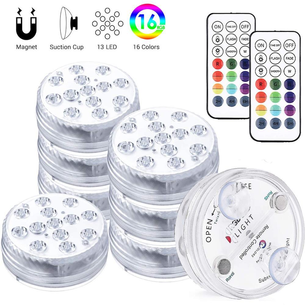 Submersible Swimming Pool LED Light RGB Waterproof Underwater Lights Remote Control Decorative Lamp for Party