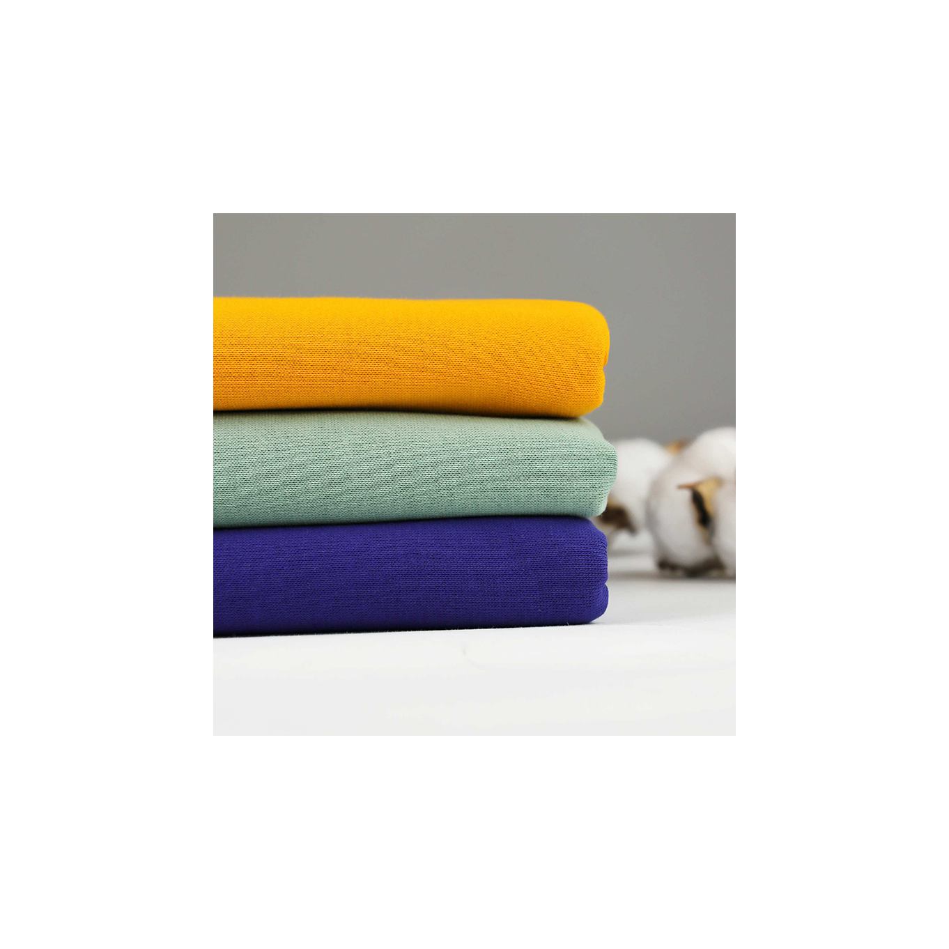 Factory good quality CVC cotton knitted brushed fleece sweatshirt fabric customized Gsm sportswear fabric