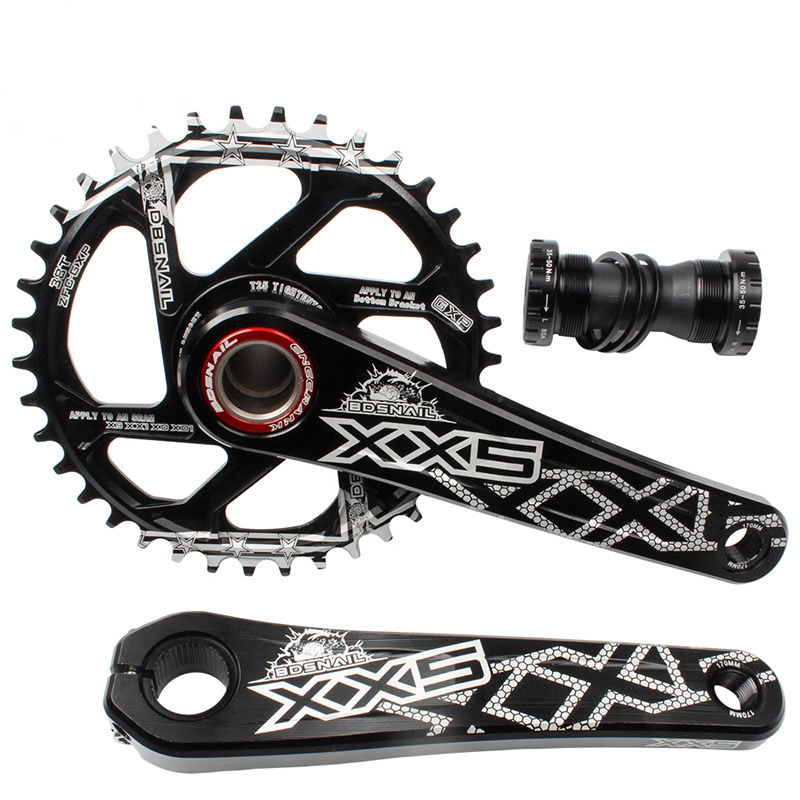 Улитка велосипедная цепь кольцо рукоятка Нижний Кронштейн MTB велосипед коленчатый набор одиночный диск 32T 34T 36T 38T GXP crank набор
