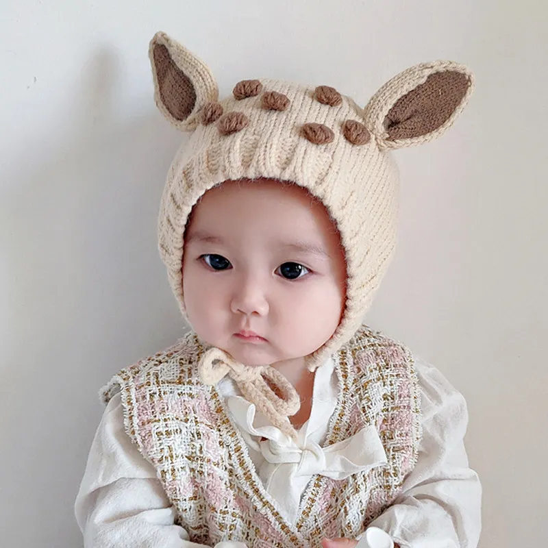 Baby hat autumn and winter cute boys and girls baby wool knitted cap hat winter warm baby cap hat