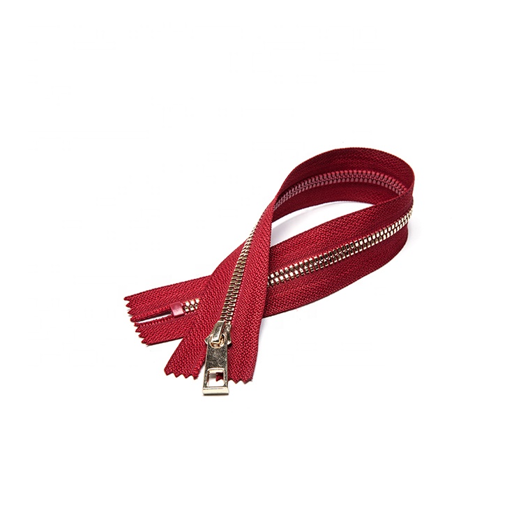 Teeth Molded Fashion Multiple Colors Match Custom Size Jacket Metal Zipper For Home Textile And Garment