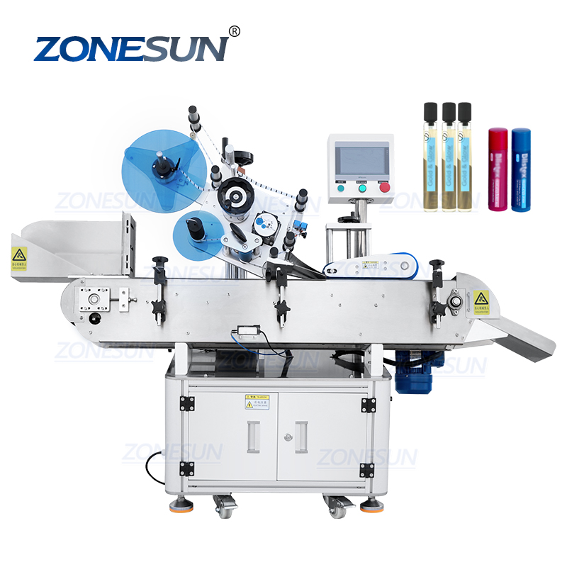 ZONESUN ZS-TB823 горизонтальная трубка стикер автоматический карандаш пластиковые круглые бутылки Этикетировочная машина для Крио-флаконов