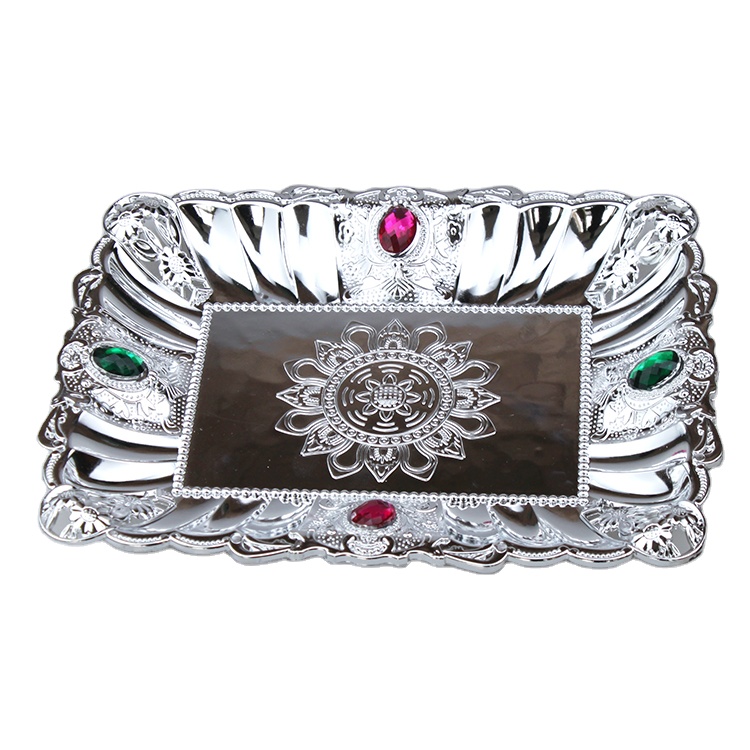 Amazon hot sale durable gold or silver plated fruit plate