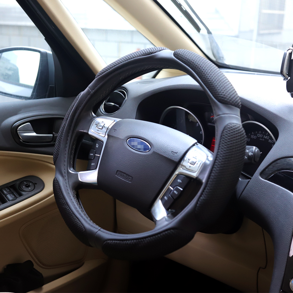 Универсальный кожаный чехол для руля автомобиля на 4 спицы из ПВХ для мужчин