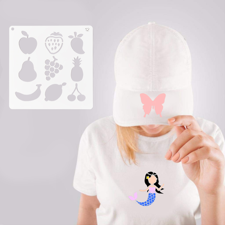 Amazon Hot Drawing Stencils Set for Kids Different Patterns Plastic Stencils DIY Scrapbook Educational toys painting Stencil