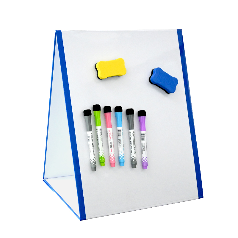 Foldable Magnetic Tabletop Desktop Erasable Whiteboard with 12 Markers & 2 Erasers Educational Toys