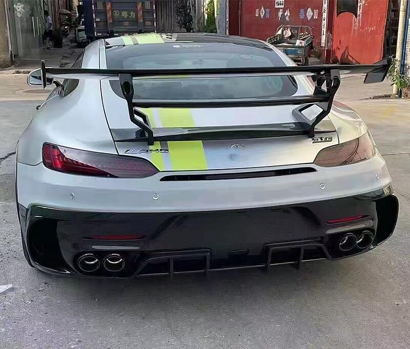 Подходит для модификации и модернизации Mercedes Benz AMG GT GTS GTC GTR, задний спойлер из углеродного волокна с большим хвостом, 15-22