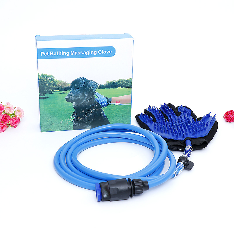 255 шпильки Magic Blue Цвет кремния Deshedding кошка кисть из конского волоса для снятия меха гребень собака Ванна сообщения уход за домашними животными перчатки