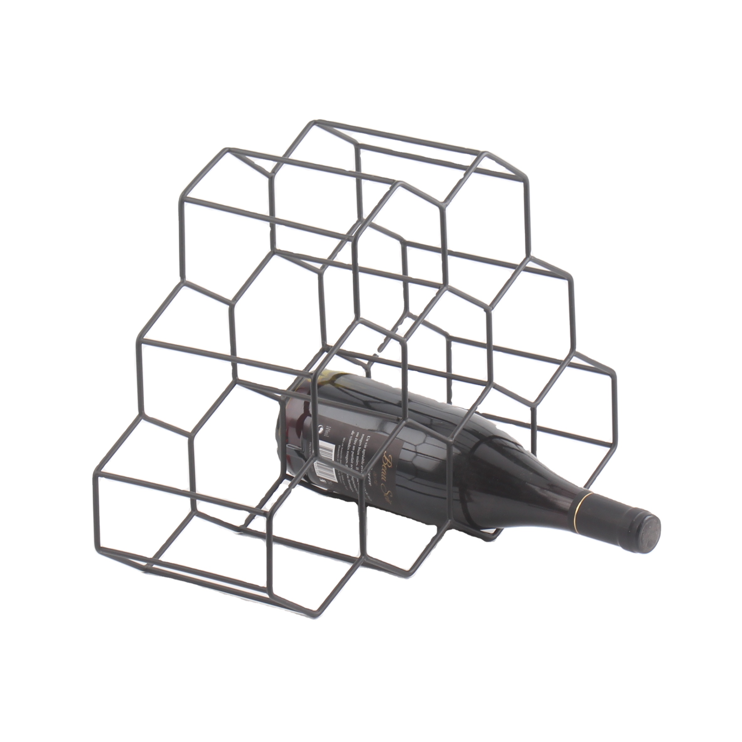 Metal Wine Storage Rack Bottle Holder Stand