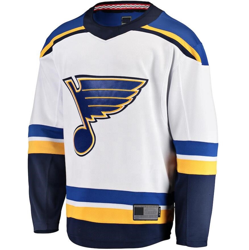 Customized own brand white and black retro hockey jerseys