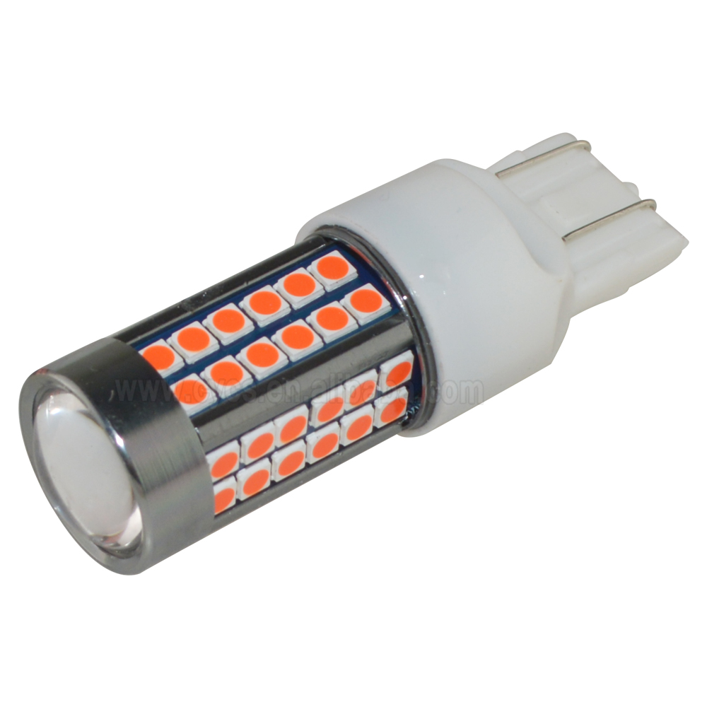 CE супер яркий canbus без ошибок красный 12 в T20 7443 54led 54smd 3030 автомобильный светодиодный стоп-сигнал поворота