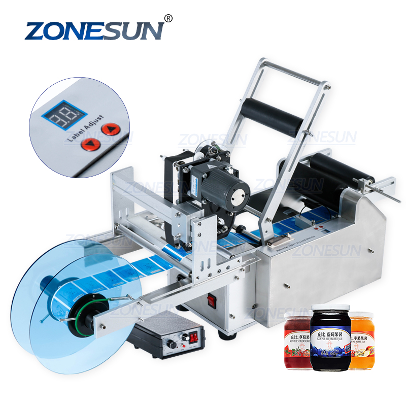 ZONESUN TB-50D семи Автоматическая стеклянная ампула флакон жестяная коробка пластиковая машина для наклеивания этикеток на круглые бутылки с точечной фиксацией этикетка кодер интернет-телевидение машина
