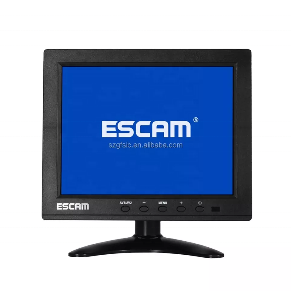 Оригинальный Новый монитор ESCAM T08 8 дюймов TFT LCD 1024x768 с VGA AV BNC USB для камер видеонаблюдения ПК